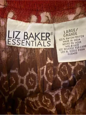 Liz Baker Red and Brown Patterned Maxi Skirt thumbnail 3