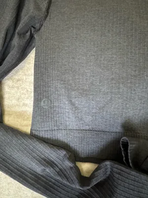 lululemon ebb to street long sleeve dark gray size 6 thumbnail 4