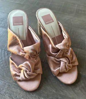 NWT Dolce Vita Women's Slide Blush High 3" Heel Sandals Size 7 thumbnail 1