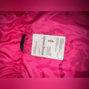 Aeropostale Hot Pink / Black Light Weight puffer vest S/P thumbnail 3