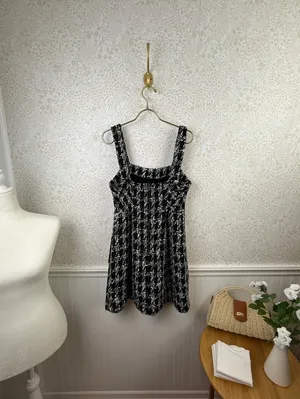 Maeve by Anthropologie Black and White Tweed Mini Dress - Size - 10 thumbnail 10