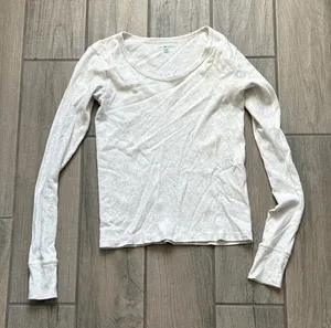 Brandy Melville Light Beige Long Sleeve Top thumbnail 1
