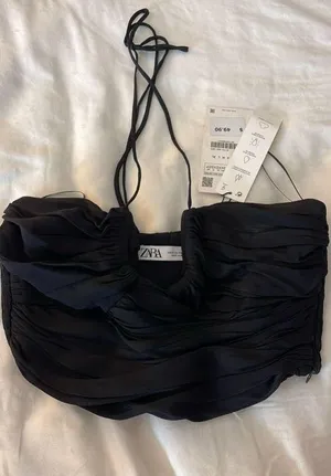Zara cropped top thumbnail 1
