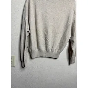 Cuyana Cashmere Blend Funnel Neck Turtleneck Sweater size S/M Oatmeal Beige thumbnail 5