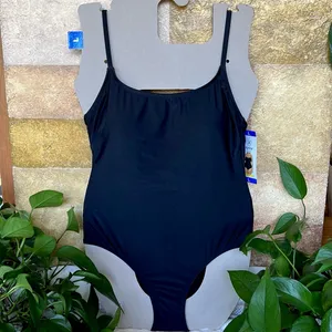 Hurley Women’s UPF 50+ One Piece Adjustable Strap Back Low Cut Swimsuit, Size L thumbnail 3