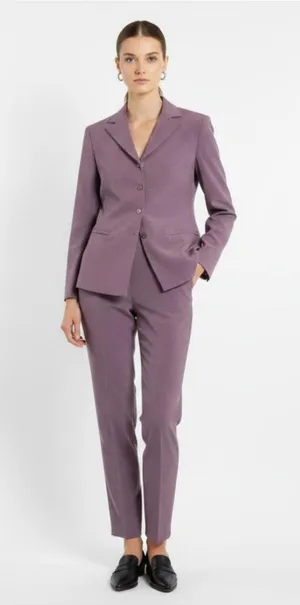 Mauve 2-Piece Tailored Pant Suit Size L Office Siren & Corpcore Aesthetic thumbnail 1
