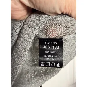 POL Follow Your Heart Embroidered Knit Sweater‎ Vest GreyWomens Large thumbnail 4