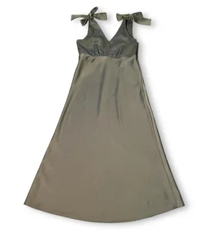BHLDN x Sachin & Babi Harper Satin Charmeuse Sage Green Midi Dress thumbnail 1