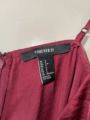 Forever 21 maroon slip dress thumbnail 3