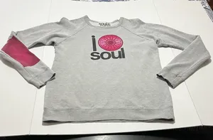 Soul Cycle Womens Size Medium Grey Gray Sweatshirt Long Sleeve‎ Cycling Athletic thumbnail 1
