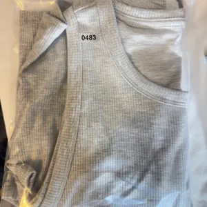 483 | NWT OFFLINE by Aerie Ribbed Cropped Tank Top Light‎ Gray XL thumbnail 6