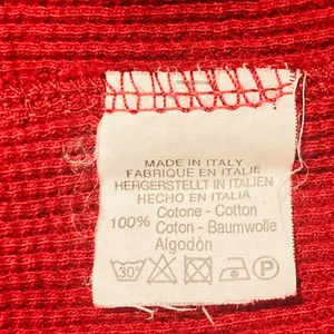 Brandy Melville burgundy red waffle knit slightly cropped thermal top. thumbnail 4
