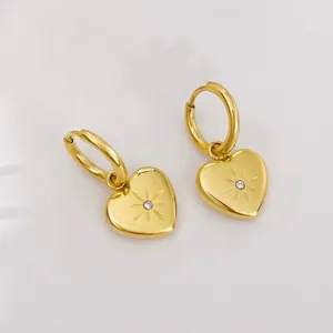 Love Heart Dangle Drop Earrings for Women thumbnail 2