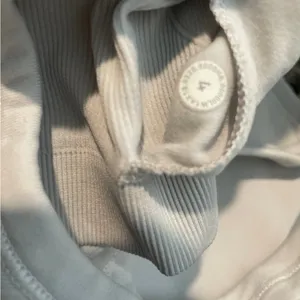 lululemon athletica White Ribbed Racerback Tank thumbnail 2