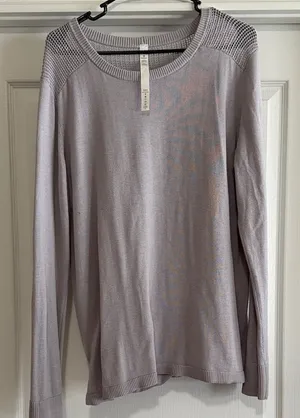 Lululemon Back to Balance Long Sleeve Sweater in Iced Iris Women’s Size 12 thumbnail 1