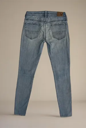 👖 American Eagle Outfitters Light Wash Super Stretch Jeggings thumbnail 4