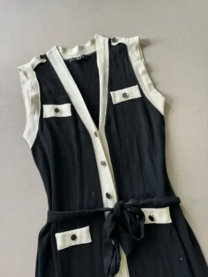 Fore Sleeveless Tie-Front Button Up Midi Dress thumbnail 9