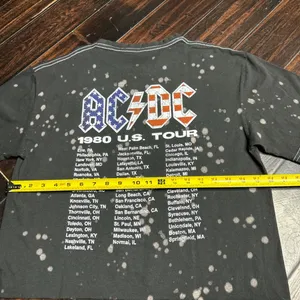 Band tee shirt AC/DC casual California rock n roll boho indie cotton going out thumbnail 4