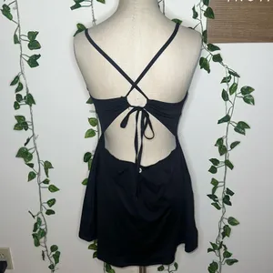 Hollister Gilly Hicks Black Tie Back Athletic Dress with Built In Shorts thumbnail 4