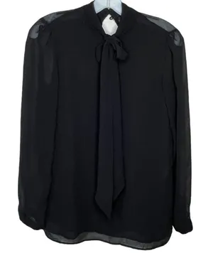 Zara Trafaluc Sheer Black‎ Blouse thumbnail 1