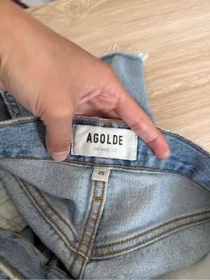 Agolde 25 90’s Shorts Force Organic‎ Cotton Cut Off Light Wash Modest Relaxed thumbnail 5