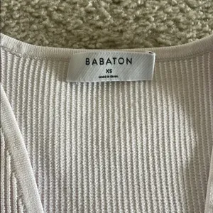 Aritzia White Fitted Crop Tank Top thumbnail 2