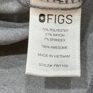 Women's FIGS Casma Grey‎ Scrub Top XS FW1100 Medical Healthcare Nurse Uniform thumbnail 5