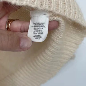 J. Crew Beige‎ Fuzzy Knit Shawl Collar V Neck Pullover Sweater XS Mohair Blend thumbnail 6
