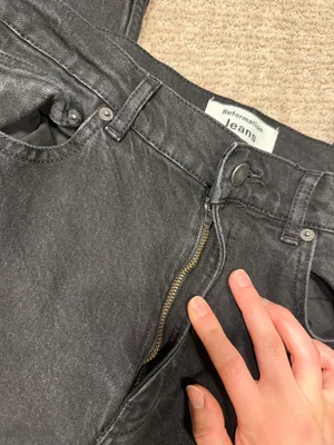 Reformation Black Straight Leg Denim Jeans Women size 27 thumbnail 6