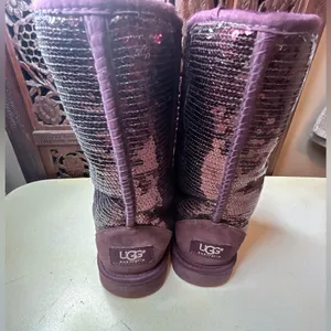 UGG Classic Short Sparkles Port Sheepskin Boots Women Size 8 thumbnail 5