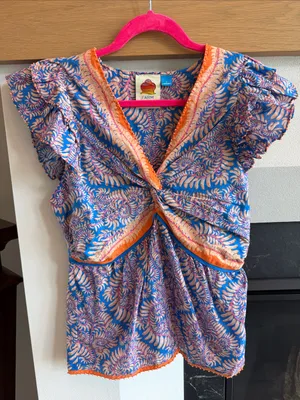 Farm Rio For Anthropologie Twist-Front Blouse thumbnail 2