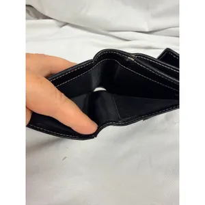 Coach Black Signature Jacquard Leather Tri-fold Buckle Wallet Vintage Y2K thumbnail 5