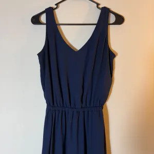 Show Me Your Mumu Hacienda Maxi Dress Size Medium Navy Blue‎ thumbnail 2