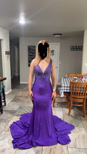 glory prom dress Purple Size 4 thumbnail 3