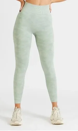 Aybl‎ Camo Sage Green Seamless High Rise Scrunch Booty Leggings thumbnail 1