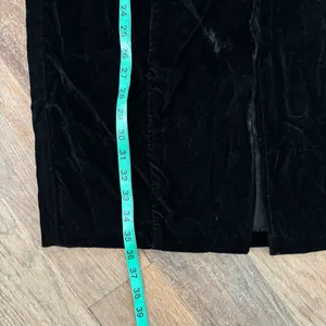 Vintage Scott Mcintosh Black Velvet Rhinestone Bow Midi Skirt thumbnail 8