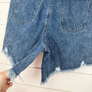 Rewash High Rise Pleated Bermuda Denim Cut-Off Shorts Size 28 Blue Medium Wash thumbnail 6