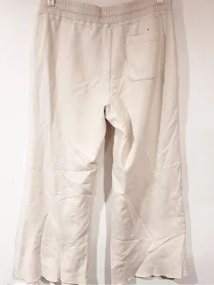 Marine Layer Cream Pull On Wide Leg Drawstring Pants Size Medium thumbnail 4