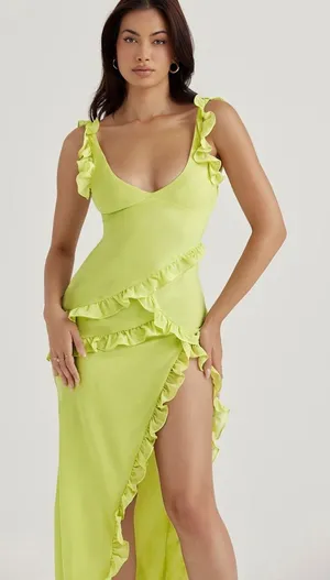 House of cb ruffle dress thumbnail 1