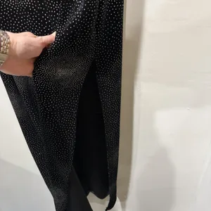 Scott Clothing Company dress Vintage Y2K Maxi Sleeveless Black Velvet Sparkles 4 thumbnail 5