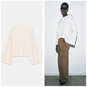 NWT Zara Cape Sleeve Cotton Shirt Size Medium Cream Beau Embroidered 4424/151 thumbnail 2