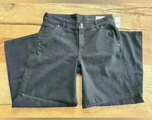 NWT Gap Mid Rise UltraSoft Baggy Wide Leg Jeans~ Black ~ 12 /31 thumbnail 7