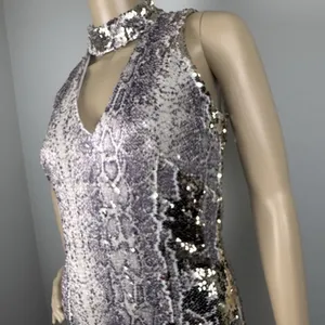 Fab'rik Bodycon Sequins Snakeskin Mini‎ Dress Sz S Cocktail Party Club Sexy Date thumbnail 5