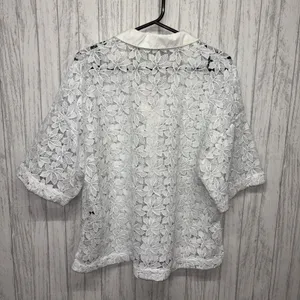 Womens Size M Kate Spade Lace Top White EUC thumbnail 6
