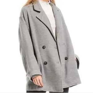 NWT Free People Hannah Slouchy Double Breasted Blazer Gray thumbnail 4