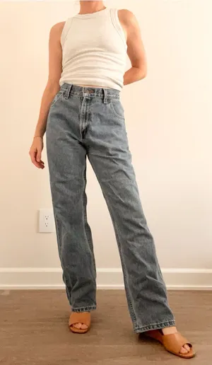 Vintage Levi's Loose Fit Straight Leg Jeans in Washed Blue thumbnail 1