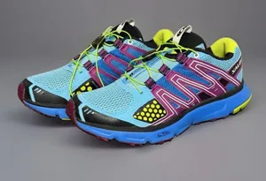 Salomon XR Mission 1 Women's Blue Trail Running Shoes w/Quicklace Size 8.5 thumbnail 1