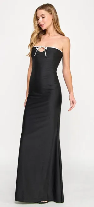 NWT City Studios Juniors' Strapless White Tie Gown Size Large thumbnail 1