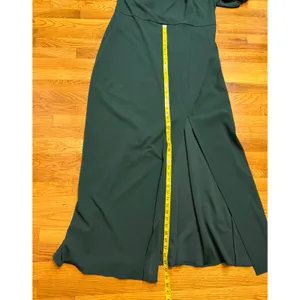 Sachin & Babi Women’s Plus 18W Emerald Green Nadia Gown One Shoulder Puff Sleeve thumbnail 7