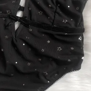 Forever 21 Black And Silver Star Bodysuit, Brand New! thumbnail 5